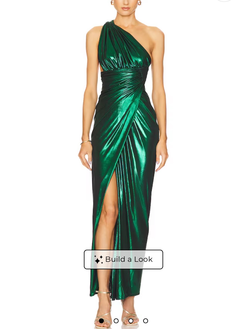 J. Angelique Emerald Green Metallic Maxi Dress